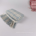 Верхнее качество Кашемир Feeling Чистая шерсть Оптовая Пряжа Dye Plaid Wool Throw Blanket